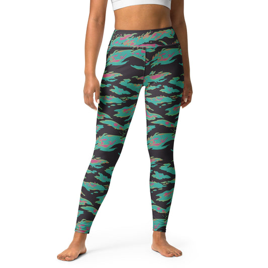 Miami Tiger Stripe CAMO Yoga Leggings - XS - Womens