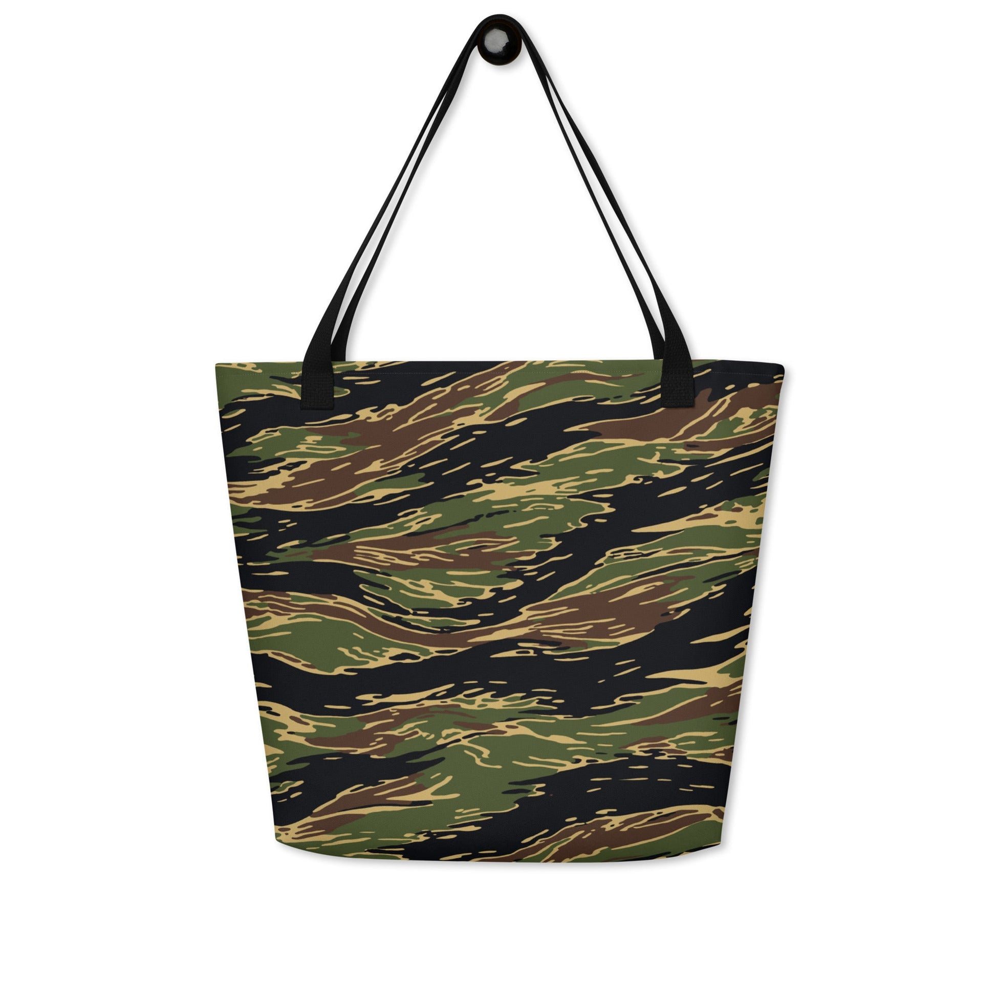 Midnight Fang Tiger Stripe CAMO Large Tote Bag