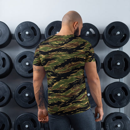 Midnight Fang Tiger Stripe CAMO Mens Athletic T-Shirt