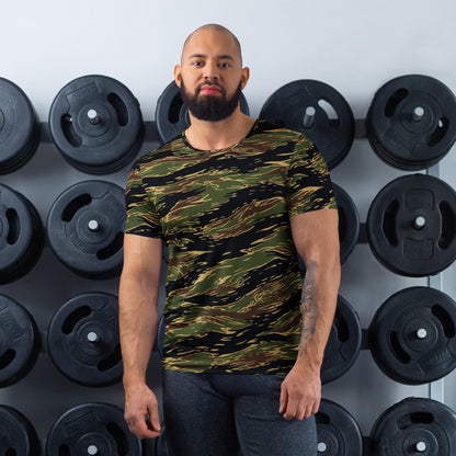 Midnight Fang Tiger Stripe CAMO Mens Athletic T-Shirt - XS