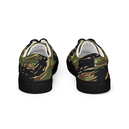 Midnight Fang Tiger Stripe CAMO Mens Lace-Up Canvas Shoes - Lace-up