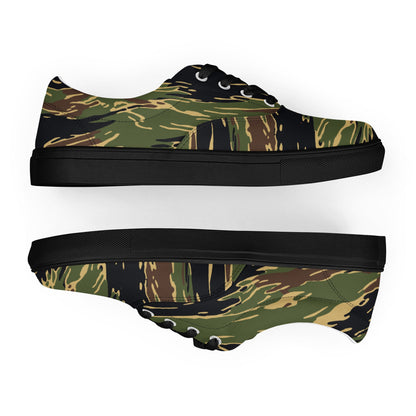 Midnight Fang Tiger Stripe CAMO Mens Lace-Up Canvas Shoes - Lace-up