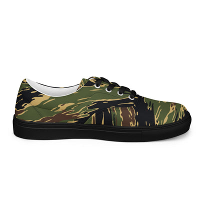 Midnight Fang Tiger Stripe CAMO Mens Lace-Up Canvas Shoes - Lace-up