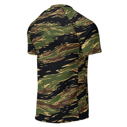 Midnight Fang Tiger Stripe CAMO Mens Short-Sleeve Rash Guard