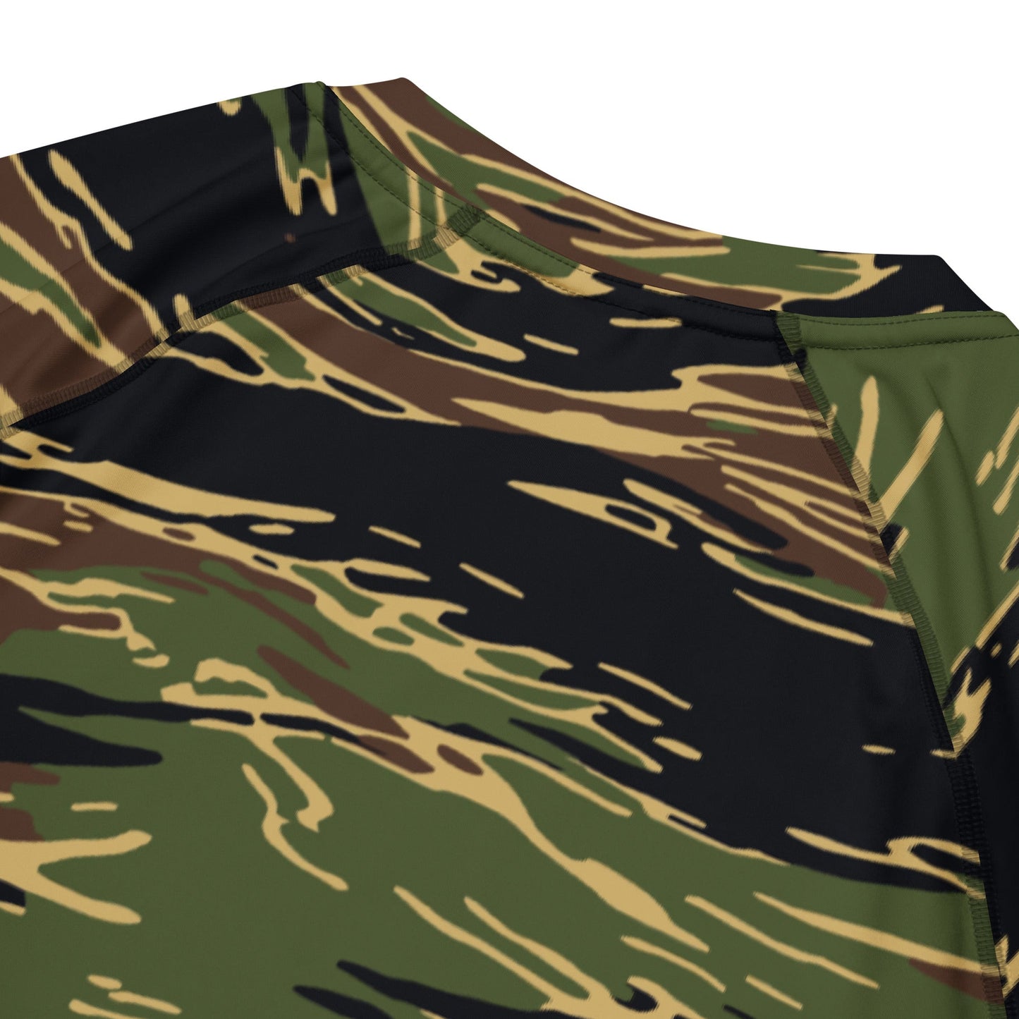 Midnight Fang Tiger Stripe CAMO Mens Short-Sleeve Rash Guard