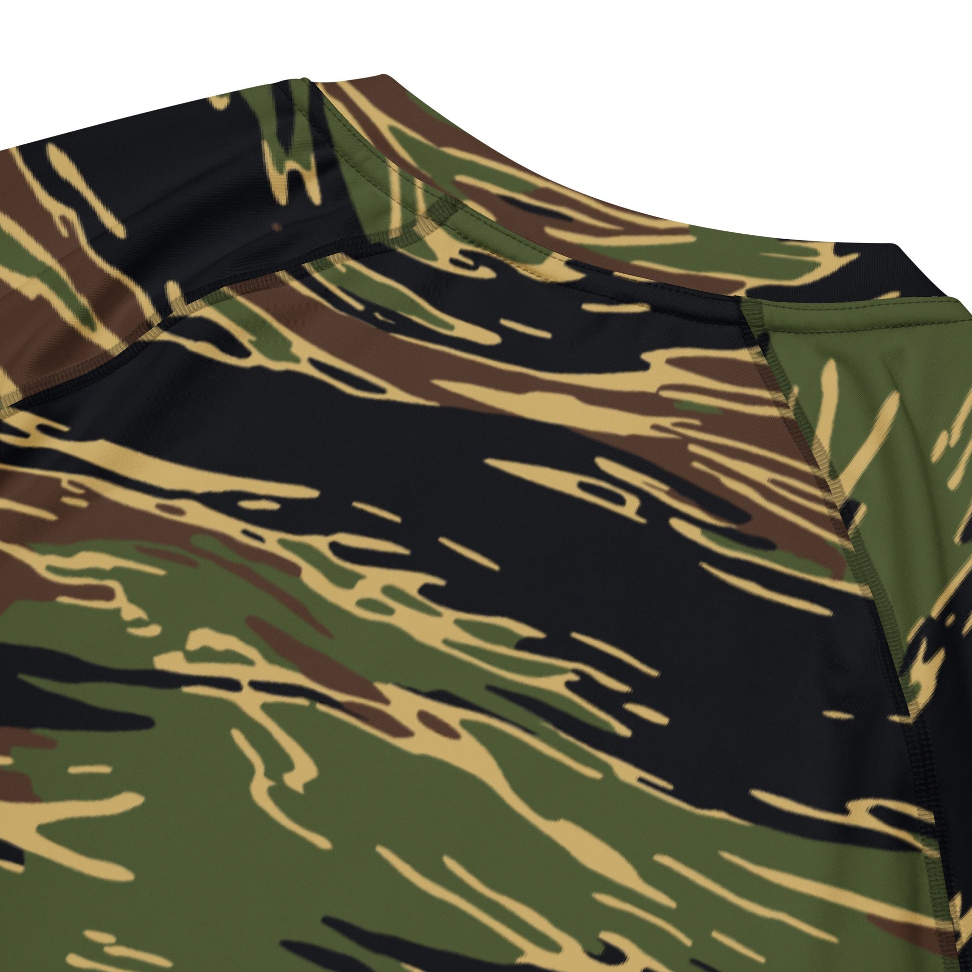 Midnight Fang Tiger Stripe CAMO Mens Short-Sleeve Rash Guard