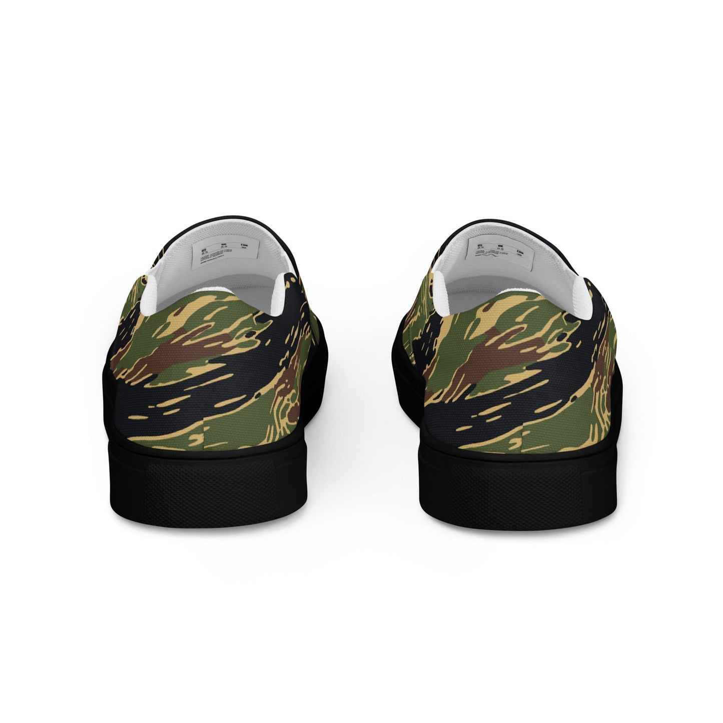 Midnight Fang Tiger Stripe CAMO Mens Slip-On Canvas Shoes