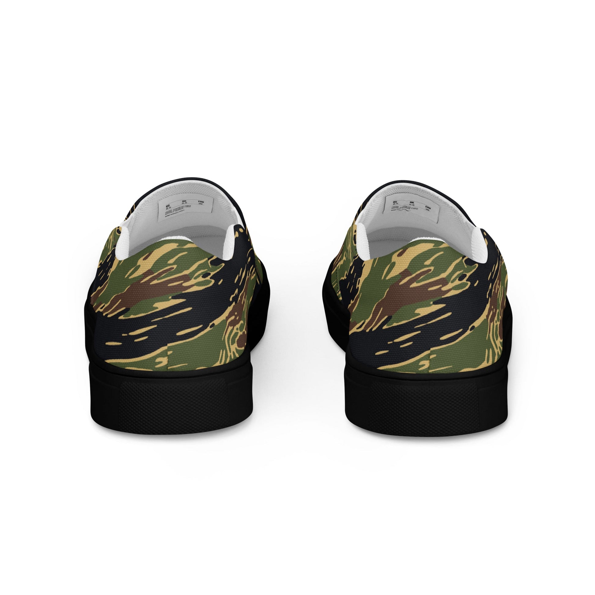 Midnight Fang Tiger Stripe CAMO Mens Slip-On Canvas Shoes