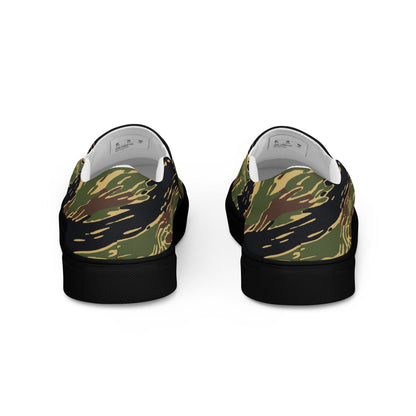 Midnight Fang Tiger Stripe CAMO Mens Slip-On Canvas Shoes