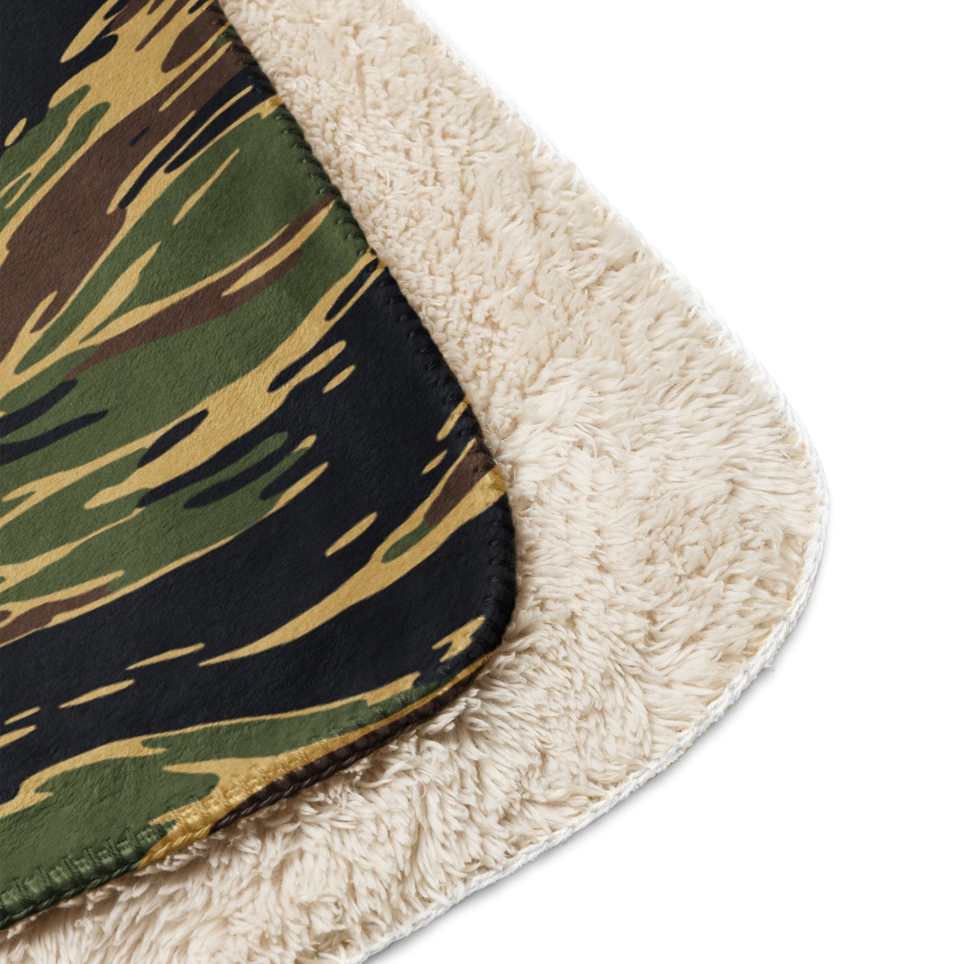 Midnight Fang Tiger Stripe CAMO Sherpa Blanket