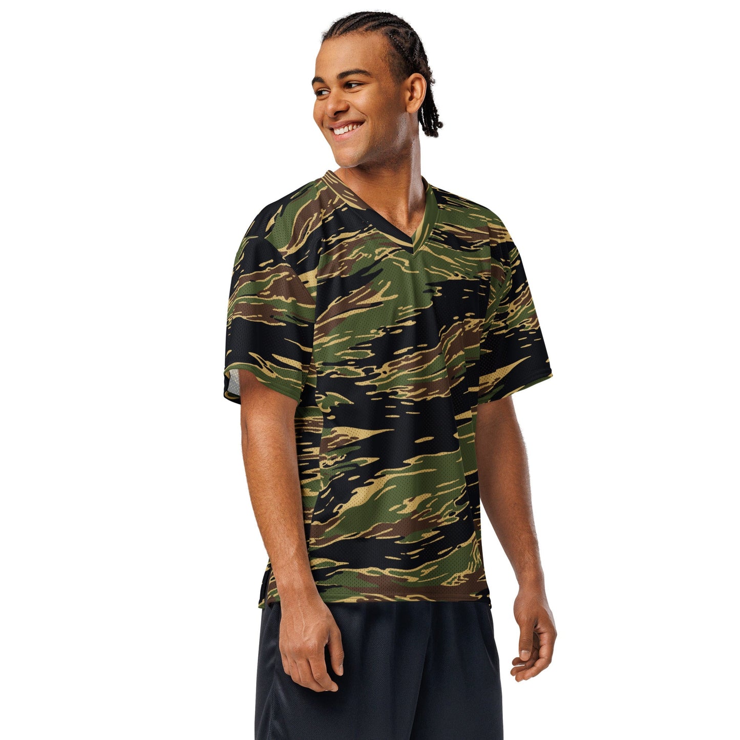 Midnight Fang Tiger Stripe CAMO Unisex American Football Jersey