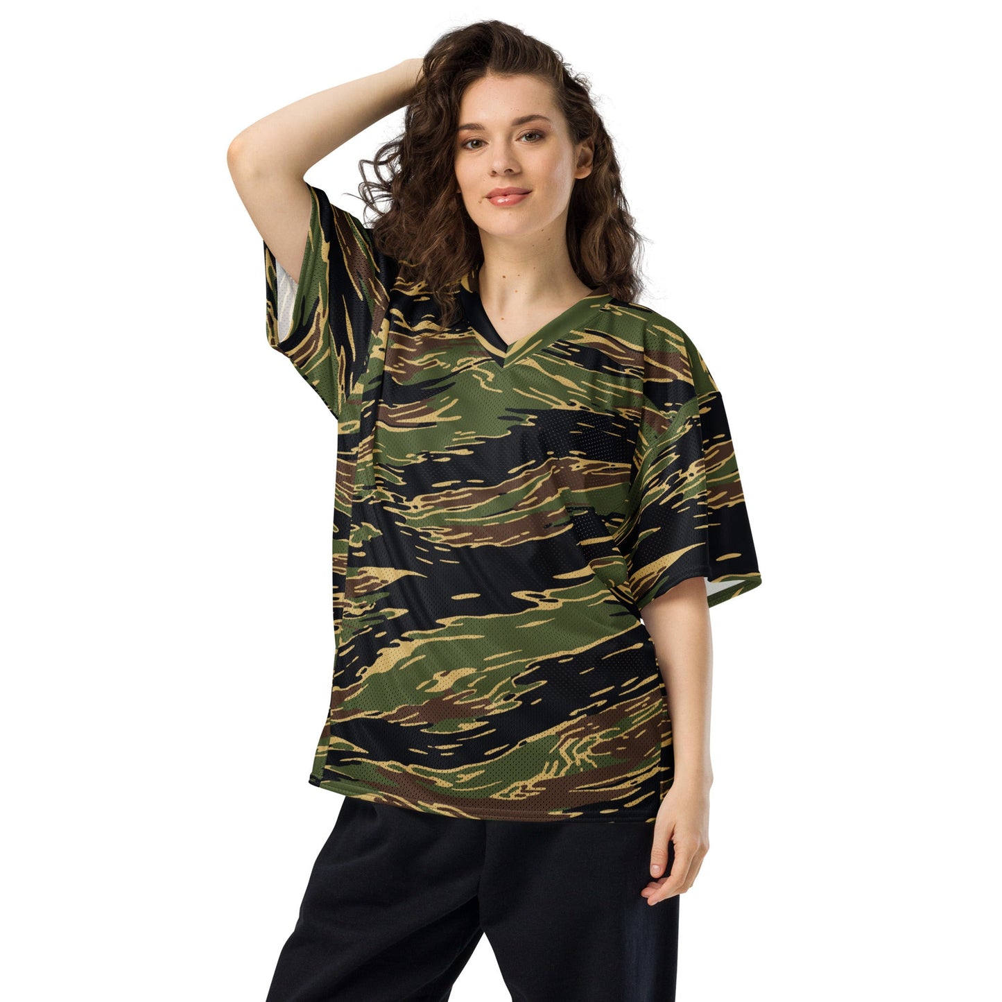 Midnight Fang Tiger Stripe CAMO Unisex American Football Jersey