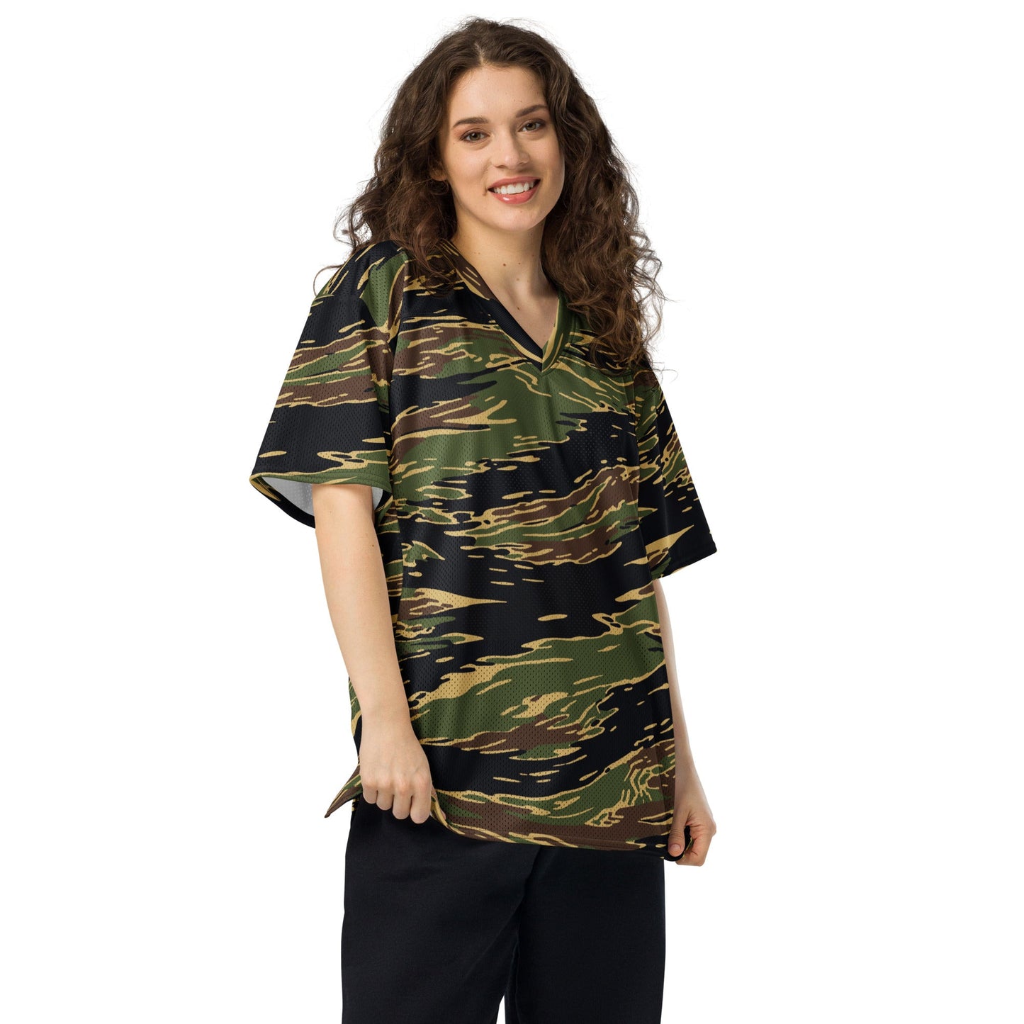 Midnight Fang Tiger Stripe CAMO Unisex American Football Jersey