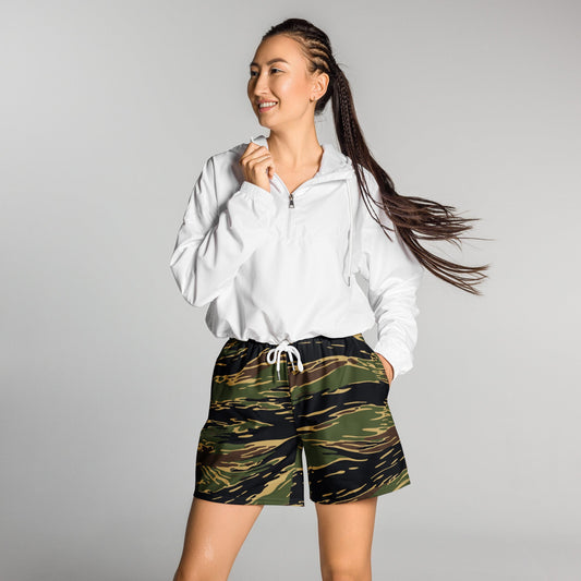 Midnight Fang Tiger Stripe CAMO Unisex Athletic Long Shorts
