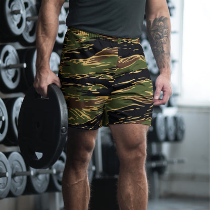 Midnight Fang Tiger Stripe CAMO Unisex Athletic Long Shorts - 2XS