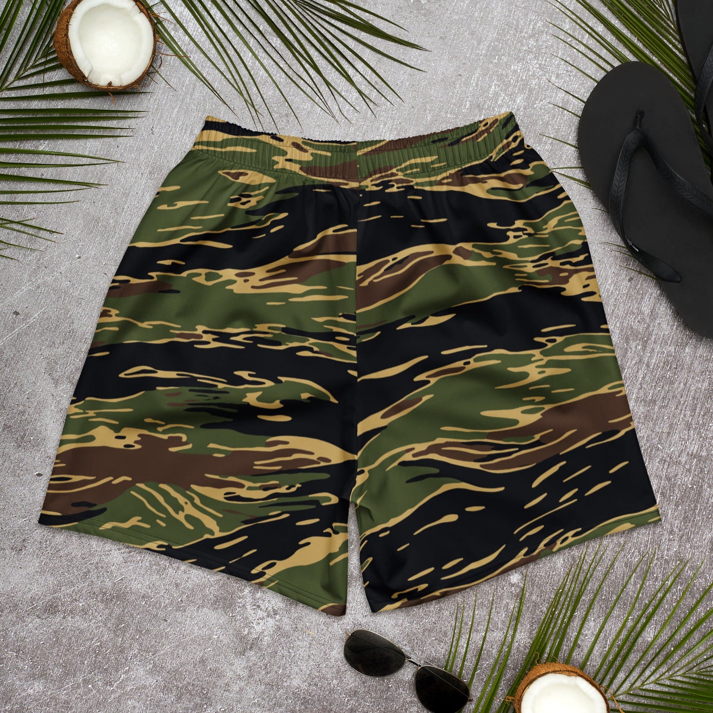 Midnight Fang Tiger Stripe CAMO Unisex Athletic Long Shorts