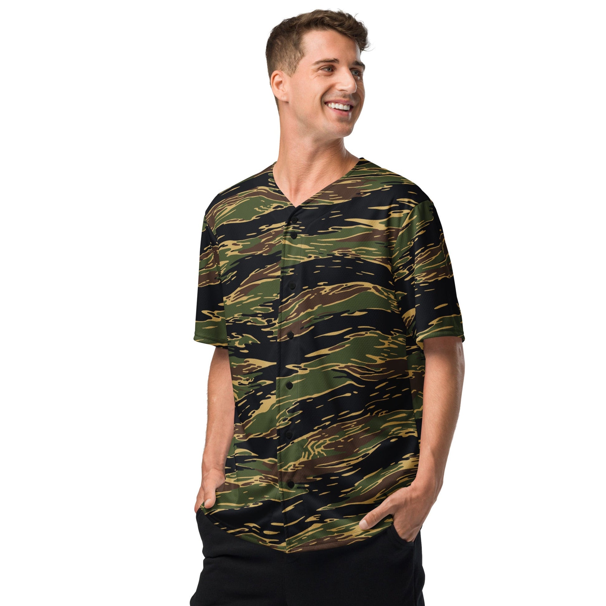 Midnight Fang Tiger Stripe CAMO Unisex Baseball Jersey