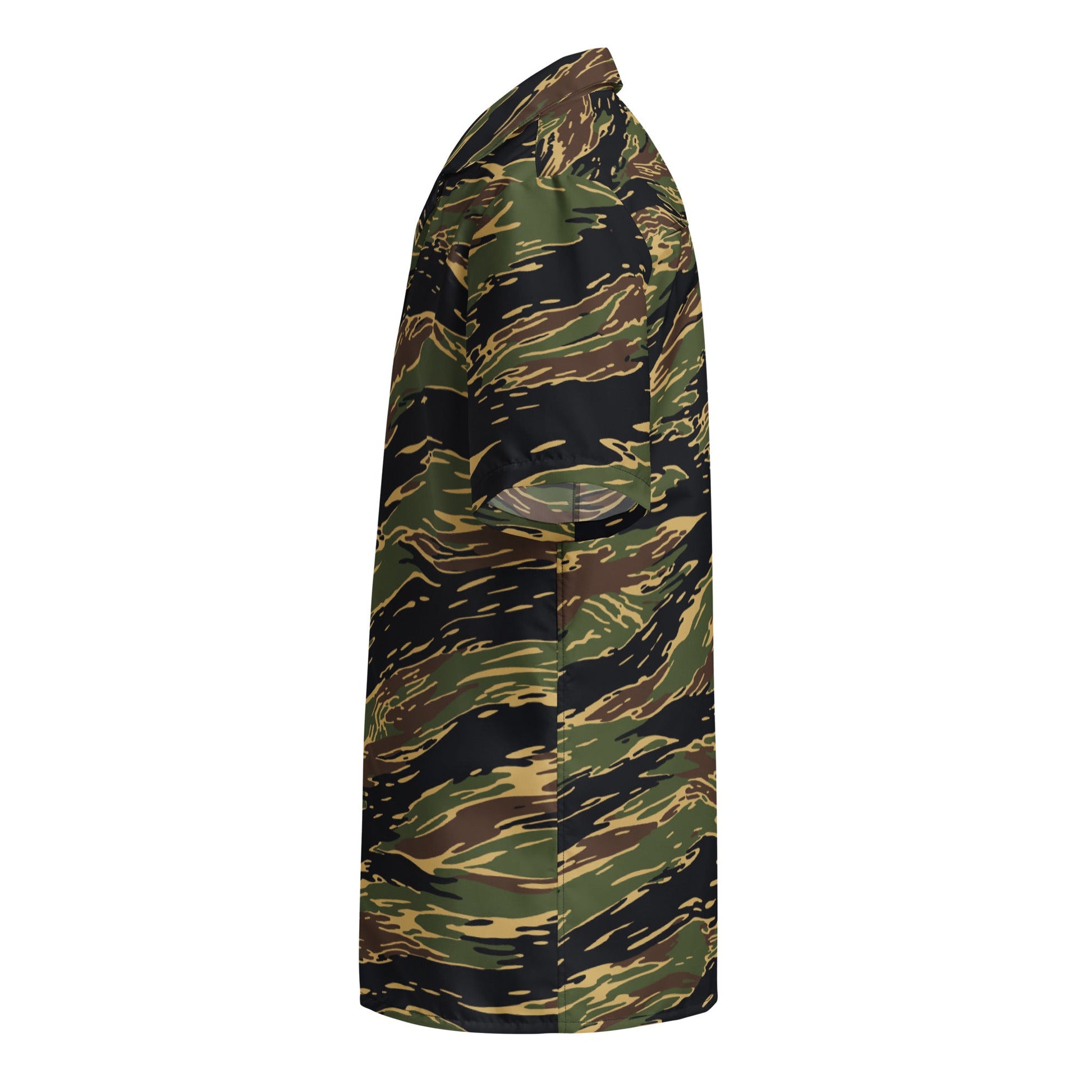 Midnight Fang Tiger Stripe CAMO Unisex Short-Sleeve Button Shirt
