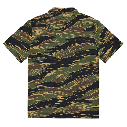 Midnight Fang Tiger Stripe CAMO Unisex Short-Sleeve Button Shirt