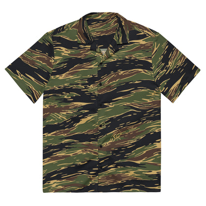 Midnight Fang Tiger Stripe CAMO Unisex Short-Sleeve Button Shirt