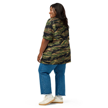 Midnight Fang Tiger Stripe CAMO Unisex Short-Sleeve Button Shirt