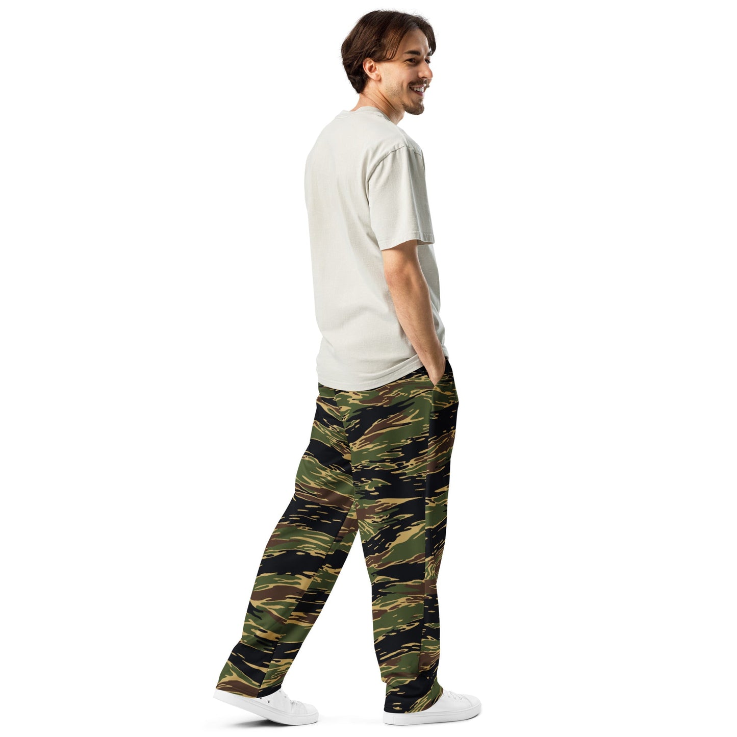 Midnight Fang Tiger Stripe CAMO Unisex Wide-Leg Joggers