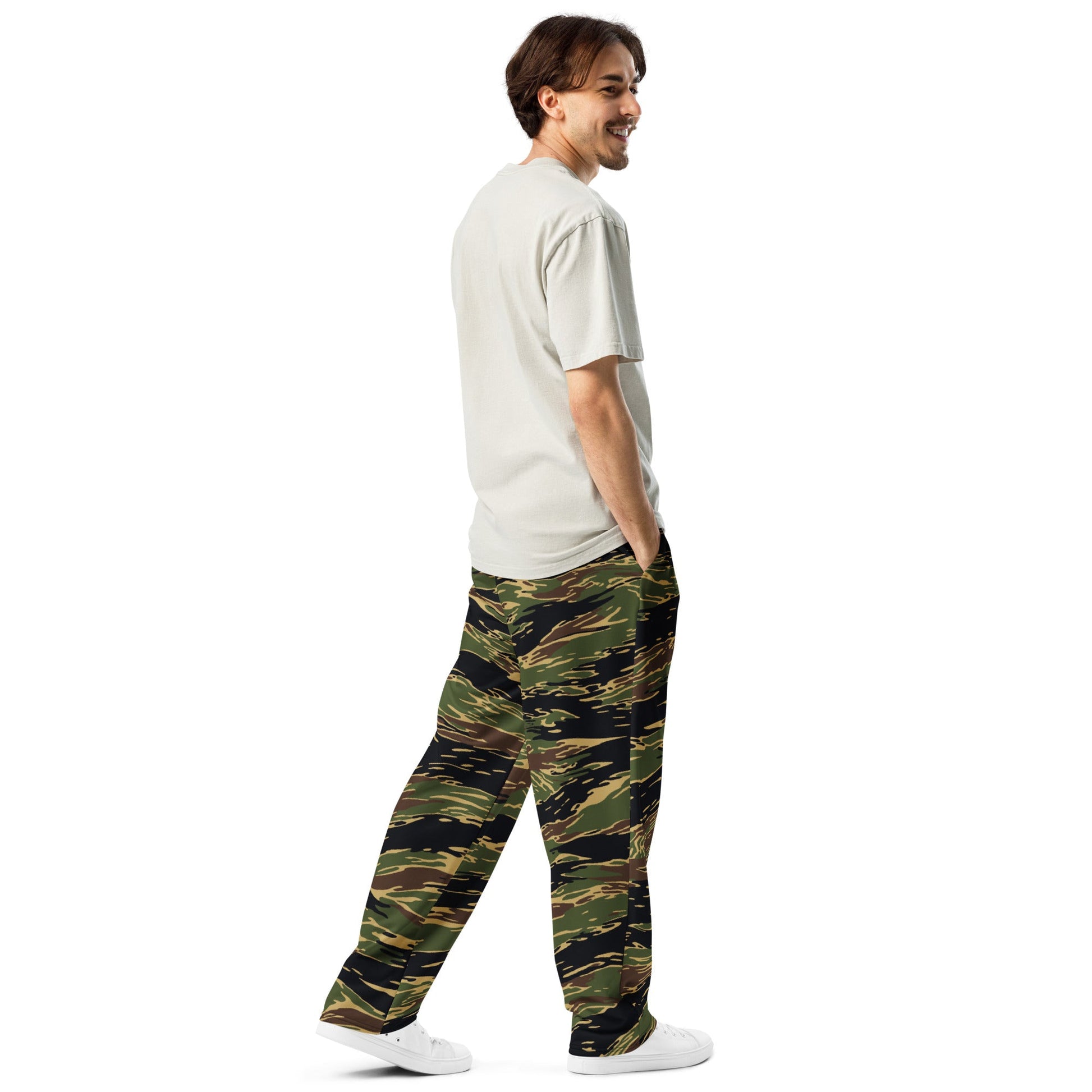 Midnight Fang Tiger Stripe CAMO Unisex Wide-Leg Joggers