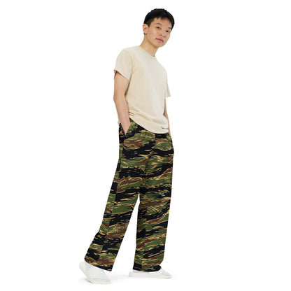 Midnight Fang Tiger Stripe CAMO Unisex Wide-Leg Leisure Pants