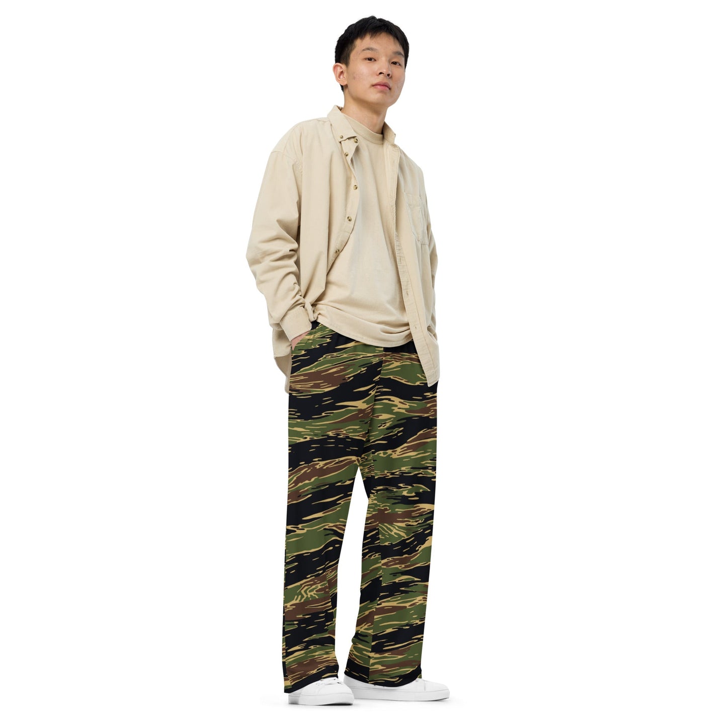 Midnight Fang Tiger Stripe CAMO Unisex Wide-Leg Leisure Pants