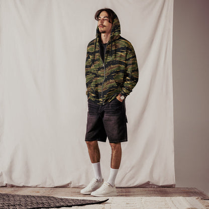 Midnight Fang Tiger Stripe CAMO Unisex Zip Hoodie