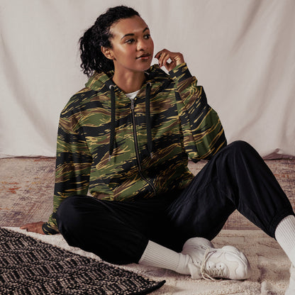 Midnight Fang Tiger Stripe CAMO Unisex Zip Hoodie