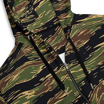 Midnight Fang Tiger Stripe CAMO Unisex Zip Hoodie