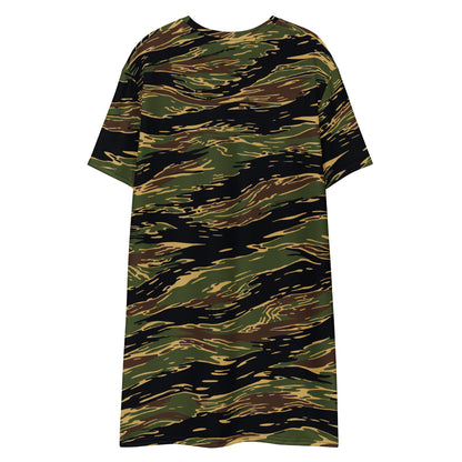 Midnight Fang Tiger Stripe CAMO Womens T-Shirt Dress