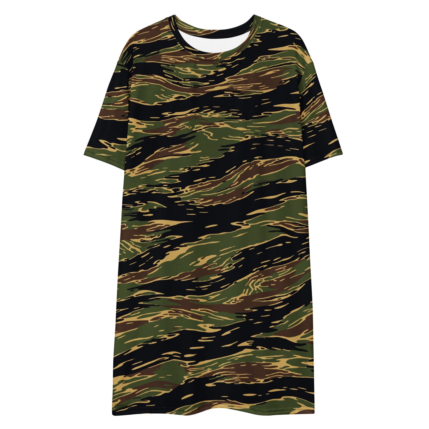 Midnight Fang Tiger Stripe CAMO Womens T-Shirt Dress