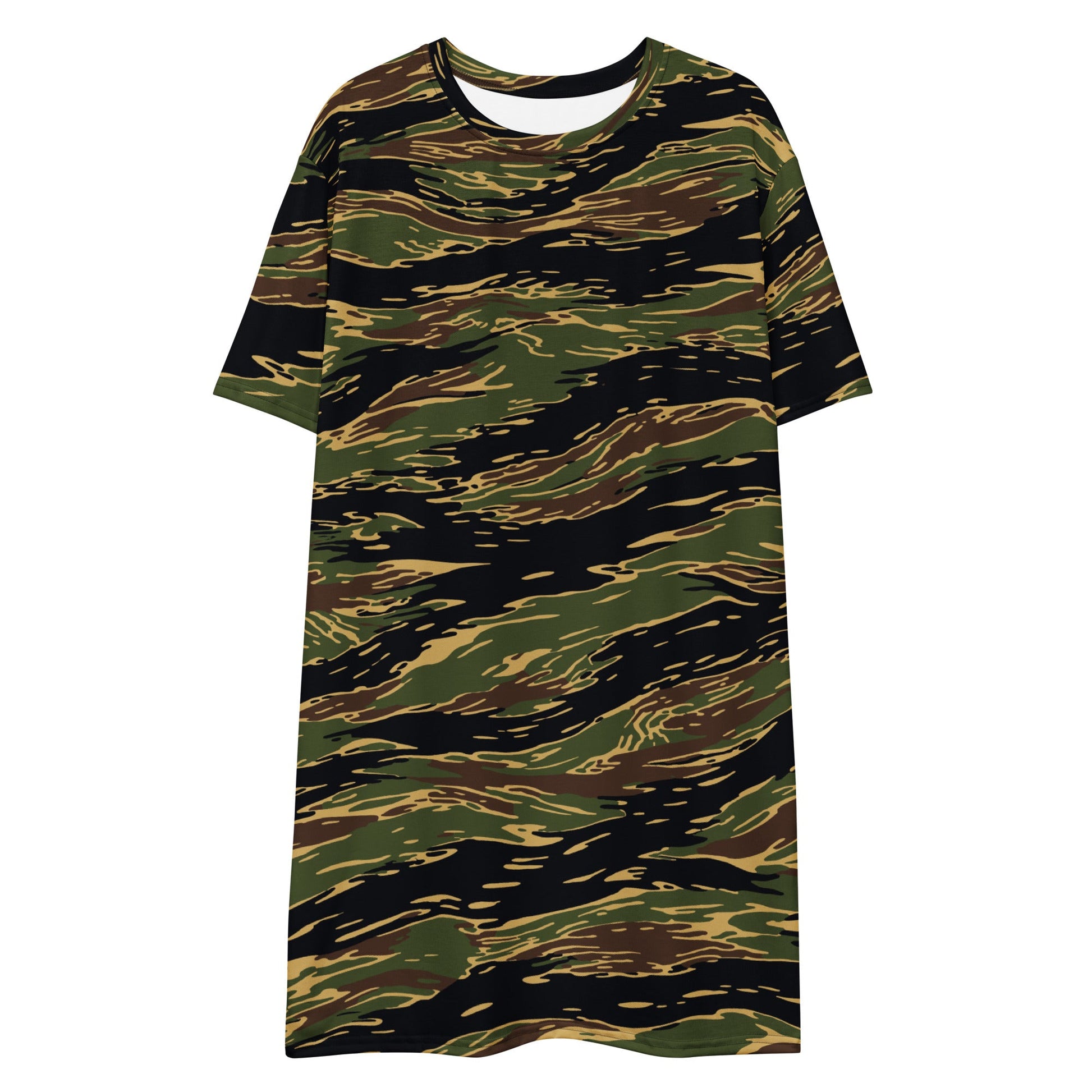 Midnight Fang Tiger Stripe CAMO Womens T-Shirt Dress