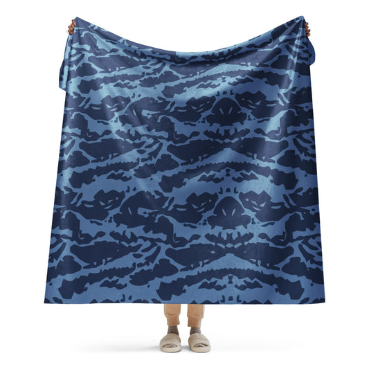 Modern Warfare Blue Tiger CAMO Sherpa blanket - 60″×80″ - Blanket