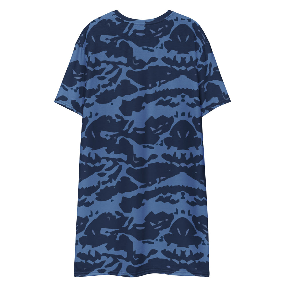 Modern Warfare Blue Tiger CAMO T-shirt dress - Womens T-Shirt Dress