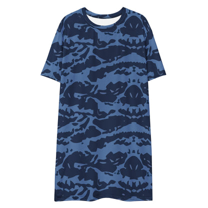 Modern Warfare Blue Tiger CAMO T-shirt dress - Womens T-Shirt Dress