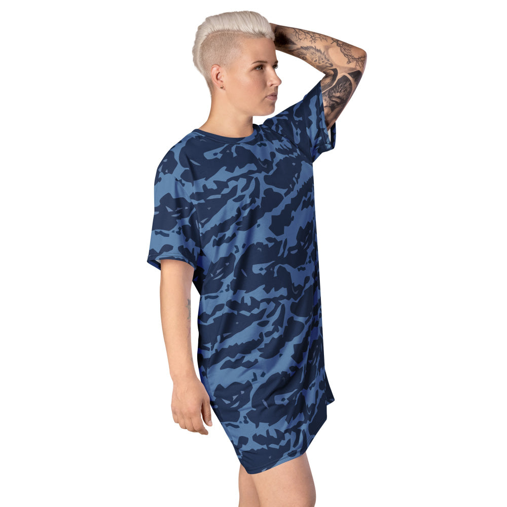 Modern Warfare Blue Tiger CAMO T-shirt dress - Womens T-Shirt Dress