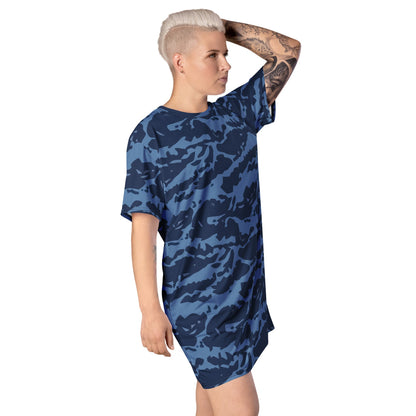 Modern Warfare Blue Tiger CAMO T-shirt dress - Womens T-Shirt Dress