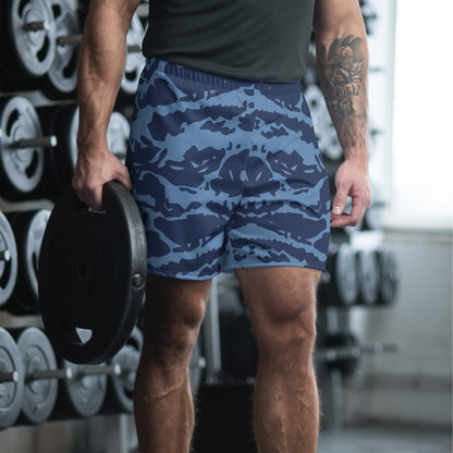 Modern Warfare Blue Tiger CAMO Unisex Athletic Long Shorts - 2XS