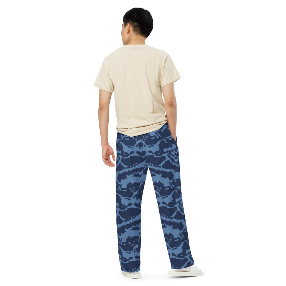 Modern Warfare Blue Tiger CAMO unisex wide-leg pants - Unisex Wide-Leg Pants