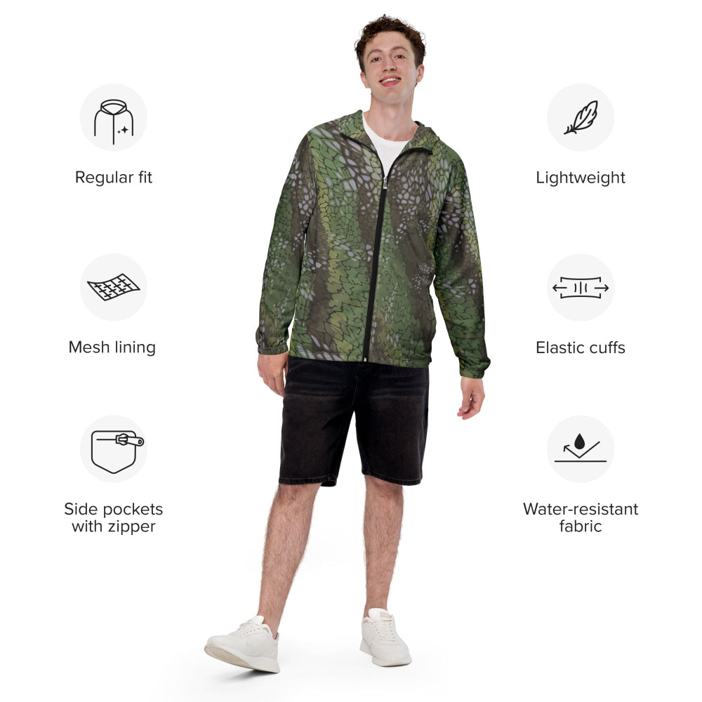 Modern Warfare Dragon Skin Green CAMO Men’s windbreaker - Mens Windbreaker