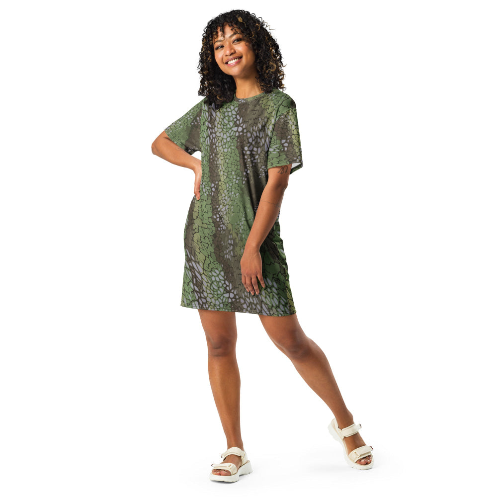 Modern Warfare Dragon Skin Green CAMO T-shirt dress - Womens T-Shirt Dress