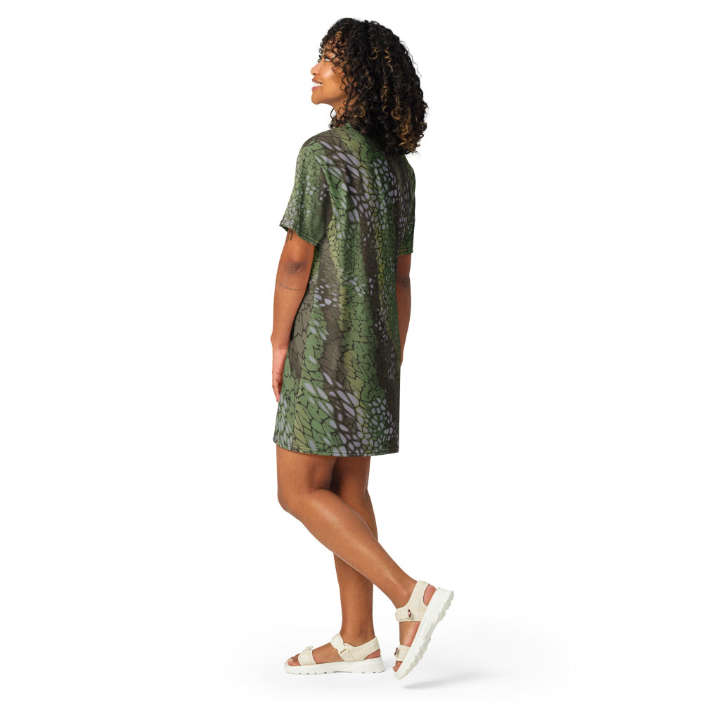 Modern Warfare Dragon Skin Green CAMO T-shirt dress - Womens T-Shirt Dress