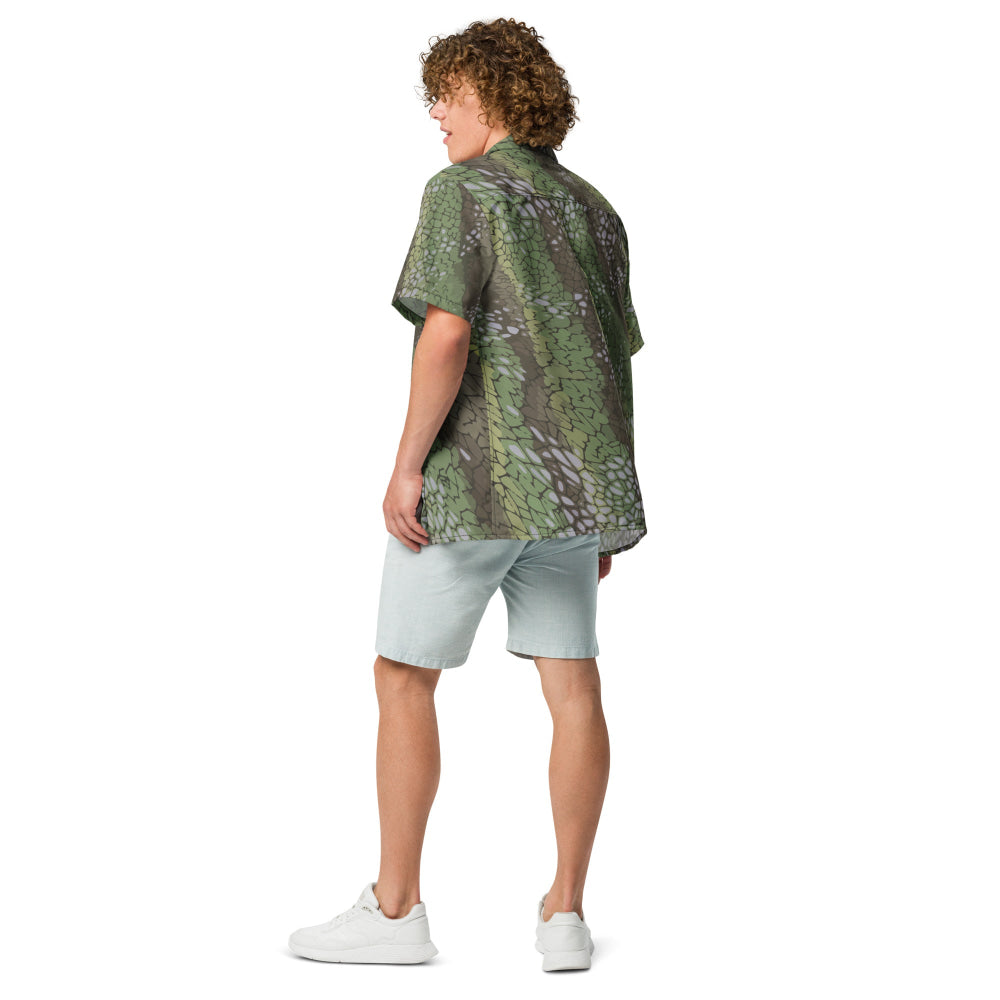 Modern Warfare Dragon Skin Green CAMO Unisex button shirt - Button Shirt