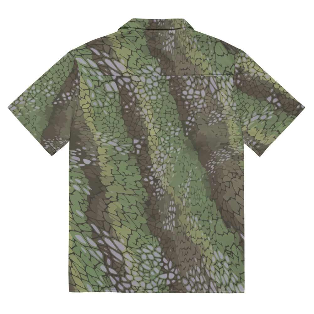 Modern Warfare Dragon Skin Green CAMO Unisex button shirt - Button Shirt