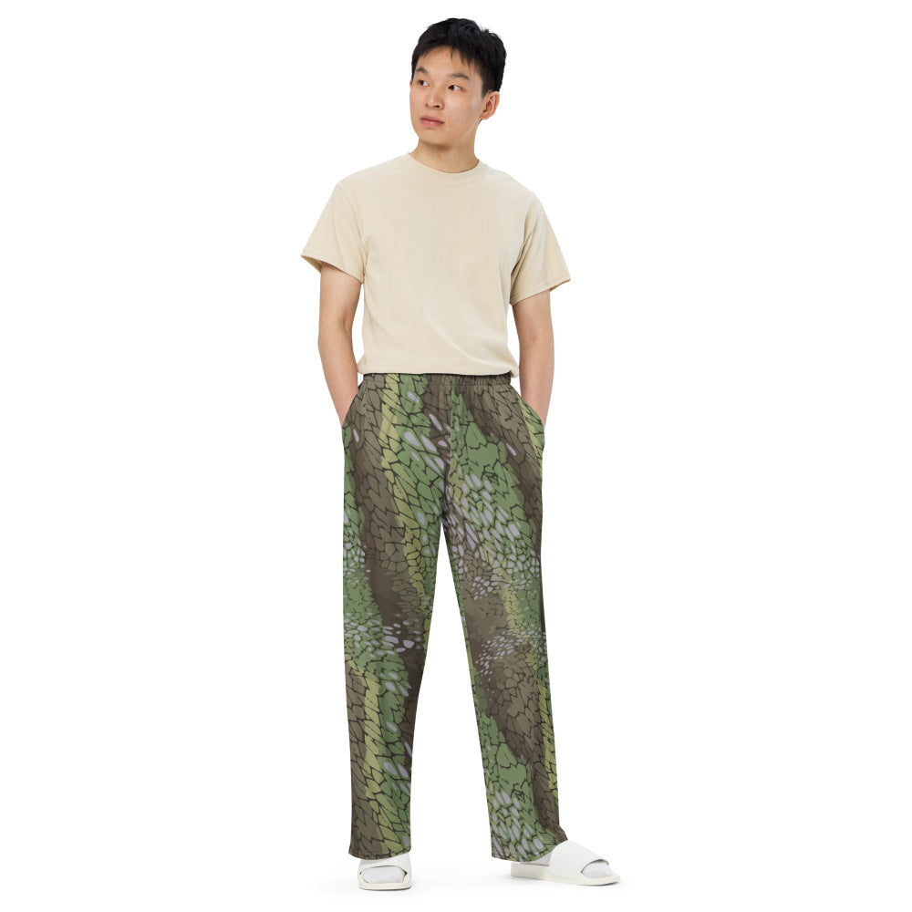 Modern Warfare Dragon Skin Green CAMO unisex wide-leg pants - Unisex Wide-Leg Pants