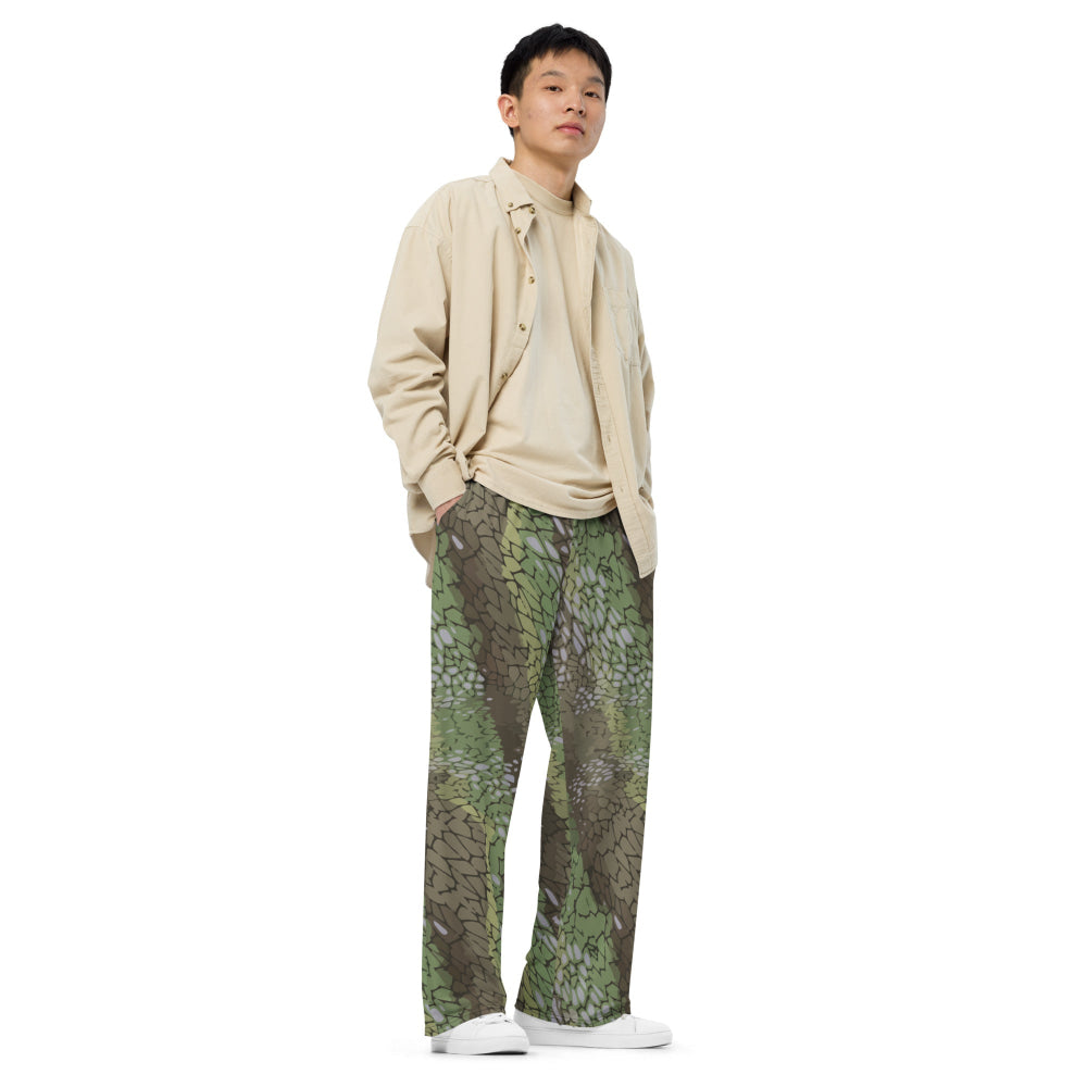 Modern Warfare Dragon Skin Green CAMO unisex wide-leg pants - Unisex Wide-Leg Pants