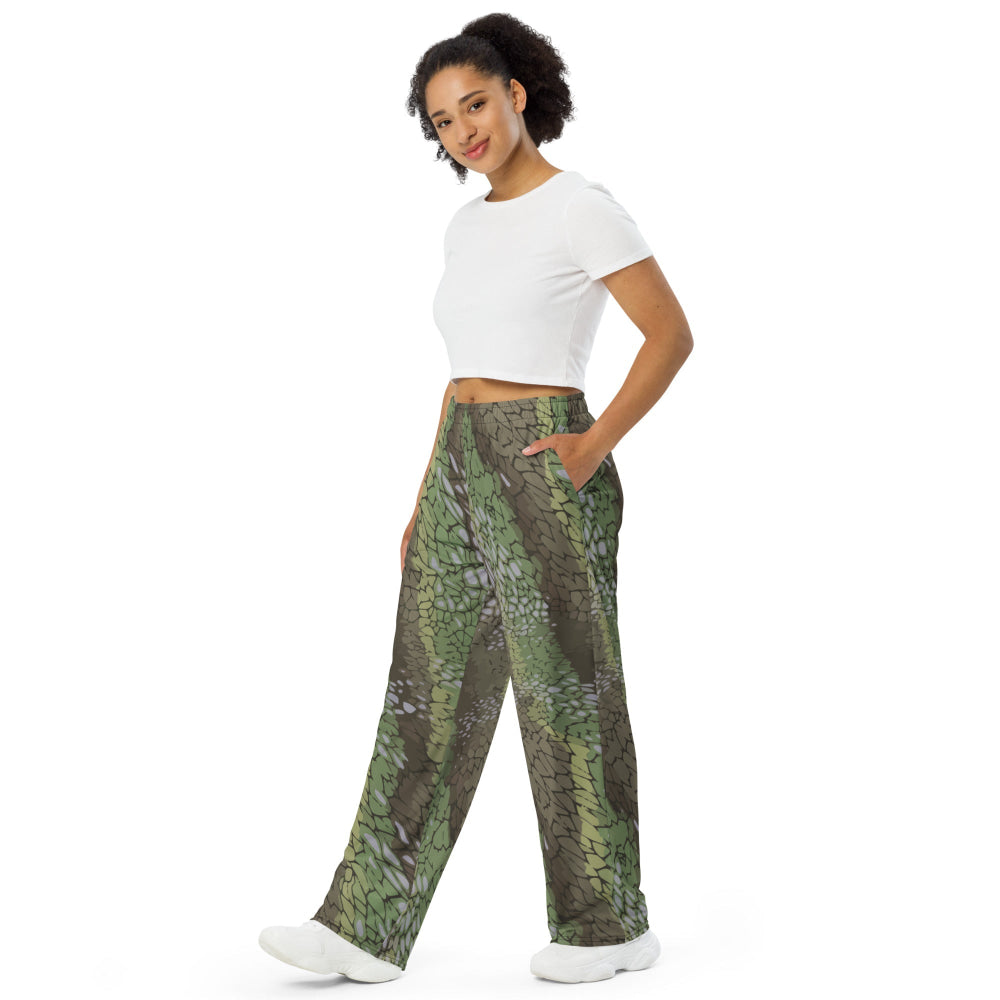 Modern Warfare Dragon Skin Green CAMO unisex wide-leg pants - Unisex Wide-Leg Pants